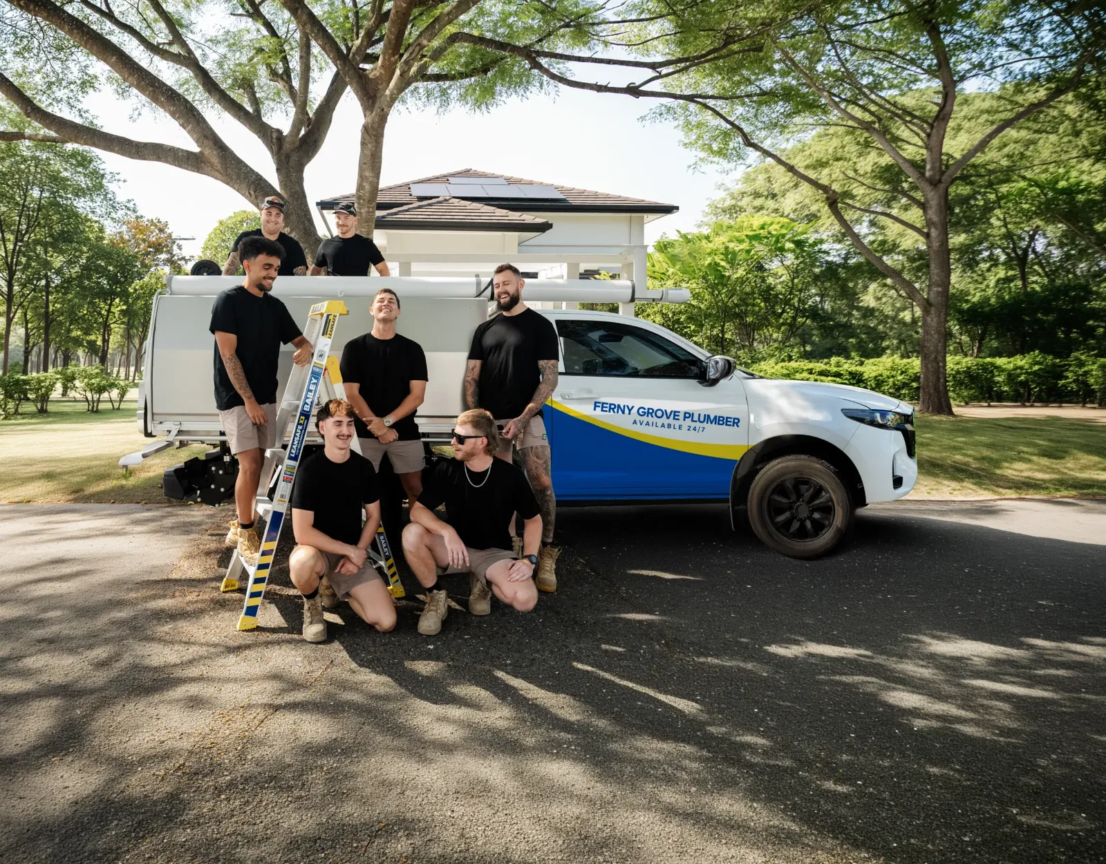 Ferny Grove Plumber ute and team