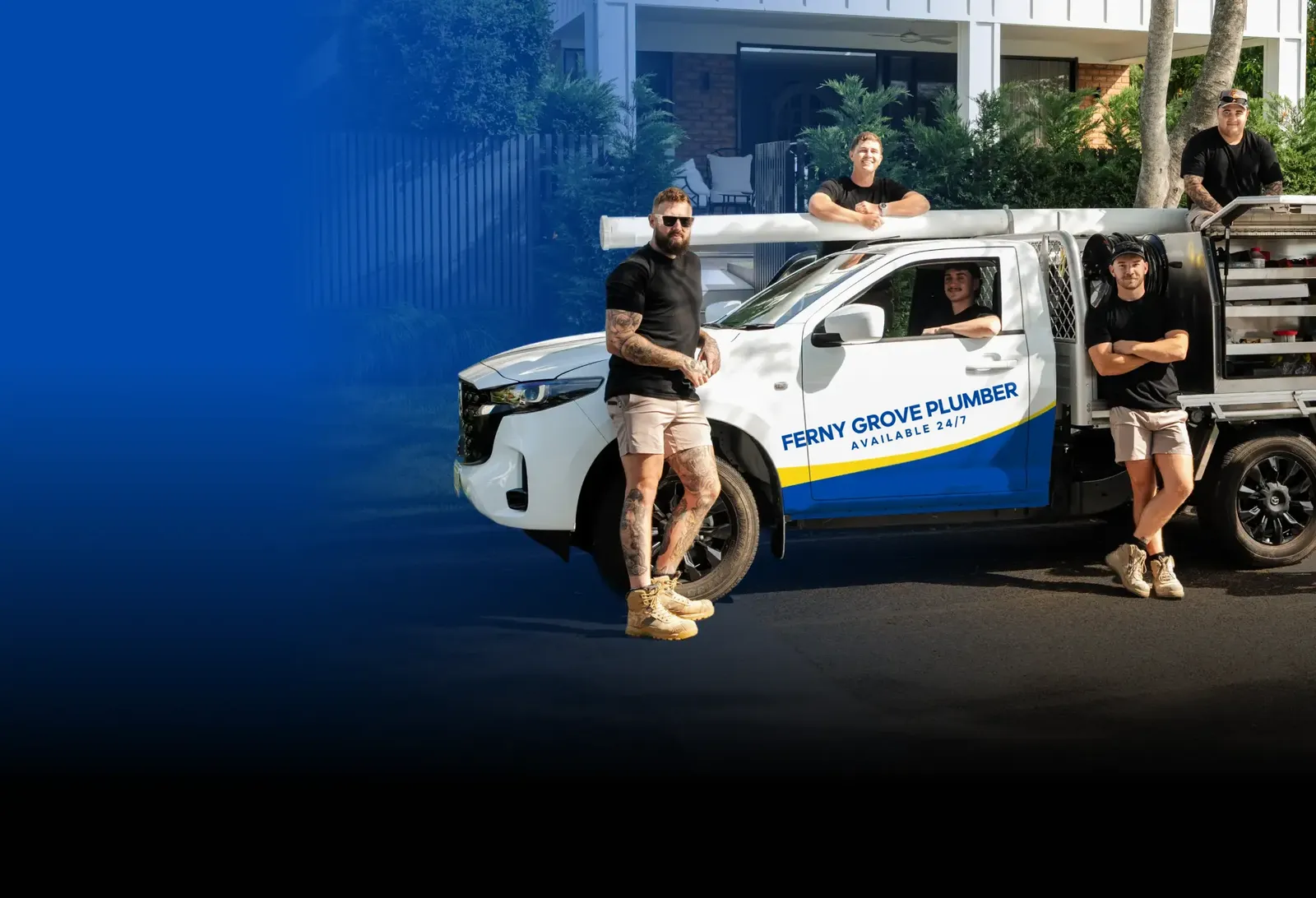 Ferny Grove Plumber team with the ute
